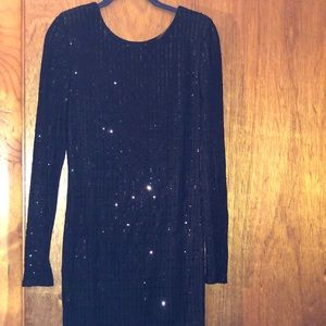 Black sequins Mini dress